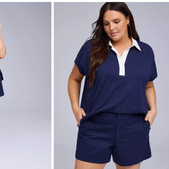 BELLE ISLE BY TORRID- 5'' High-Rise Twill Short women plus size - Picture 8 of 11